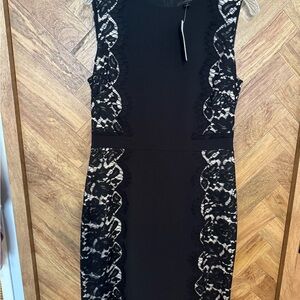 J. Crew Black Sheath Midi Dress